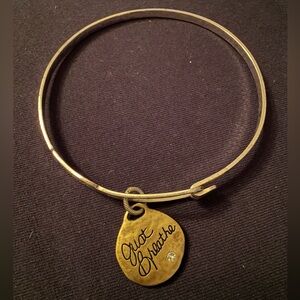 Brighton Art & Soul Silver 'Just Breathe' Bangle Bracelet